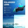 ZIONOR Swim Goggles, G1 MAX Polarized Anti-Fog Swimming Goggles for Men Women(A9 (Polarized + Mirror Gold))