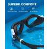 ZIONOR Swim Goggles, G1 SE Swimming Goggles Anti-Fog for Adult Men Women(A0-clear Lens Black White Frame)