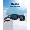 ZIONOR Swim Goggles, G1 SE Swimming Goggles Anti-Fog for Adult Men Women(A2-smoke Lens Allblack Frame)