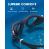 ZIONOR Swim Goggles, G1 SE Swimming Goggles Anti-Fog for Adult Men Women(A3-clear Lens Darkblue Frame)
