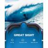 ZIONOR Swim Goggles, G1 SE Swimming Goggles Anti-Fog for Adult Men Women(A3-clear Lens Darkblue Frame)