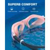 ZIONOR Swim Goggles, G1 SE Swimming Goggles Anti-Fog for Adult Men Women(A4-clear Lens Pink Frame)