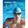 ZIONOR Swim Goggles, G1 SE Swimming Goggles Anti-Fog for Adult Men Women(A5-clear Blue Lens Black Frame)