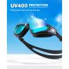 ZIONOR Swim Goggles, G1 SE Swimming Goggles Anti-Fog for Adult Men Women(A5-clear Blue Lens Black Frame)