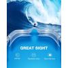 ZIONOR Swim Goggles, G1 SE Swimming Goggles Anti-Fog for Adult Men Women(A6-gold Lens Clear Frame)