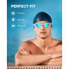 ZIONOR Swim Goggles, G1 SE Swimming Goggles Anti-Fog for Adult Men Women(A6-gold Lens Clear Frame)