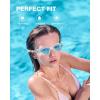 ZIONOR Swim Goggles, G1 SE Swimming Goggles Anti-Fog for Adult Men Women(A7-clearblue Lens Clear Frame)
