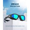 ZIONOR Swim Goggles, G1 SE Swimming Goggles Anti-Fog for Adult Men Women(A8-gold Lens Allblack Frame)