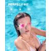 ZIONOR Swim Goggles, G1 SE Swimming Goggles Anti-Fog for Adult Men Women(A9-clearrevopurple Lens Pink Frame)