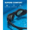 ZIONOR Swim Goggles, G1 SE Swimming Goggles Anti-Fog for Adult Men Women(B1-amber Lens Black Frame)