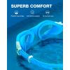 ZIONOR Swim Goggles, G1 SE Swimming Goggles Anti-Fog for Adult Men Women(B3-clear Lens Blue Frame)