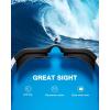 ZIONOR Swim Goggles, G1 SE Swimming Goggles Anti-Fog for Adult Men Women(B6-gold Lens Black White Frame)