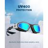 ZIONOR Swim Goggles, G1 SE Swimming Goggles Anti-Fog for Adult Men Women(B6-gold Lens Black White Frame)