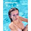 ZIONOR Swim Goggles, G1 SE Swimming Goggles Anti-Fog for Adult Men Women(B7-clear Lens Rose Frame)