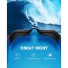 ZIONOR Swim Goggles, G1 SE Swimming Goggles Anti-Fog for Adult Men Women(B8-blue Lens Allblack Frame)