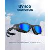 ZIONOR Swim Goggles, G1 SE Swimming Goggles Anti-Fog for Adult Men Women(B8-blue Lens Allblack Frame)