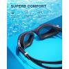 ZIONOR Swim Goggles, G1 SE Swimming Goggles Anti-Fog for Adult Men Women(B9-gold Lens Darkblue Frame)