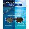 ZIONOR Swim Goggles, G1 Ultra Photochromic Polarized Swimming Goggles Men Women(A0 (Blue  Polarized + Photochromic))