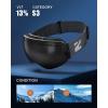 ZIONOR X Ski Goggles – OTG Snowboard Goggles Detachable Lens for Men Women Adult(A2-vlt 13% Blackframe Blacklens)