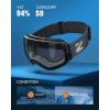 ZIONOR X Ski Goggles – OTG Snowboard Goggles Detachable Lens for Men Women Adult(A3-vlt 94% Blackframe Clearlens)