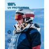 ZIONOR X Ski Goggles – OTG Snowboard Goggles Detachable Lens for Men Women Adult(B2-vlt 42% Pinkframe Purplerevored Lens)