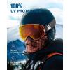 ZIONOR X Ski Goggles – OTG Snowboard Goggles Detachable Lens for Men Women Adult(B3-vlt 21% Whiteframe Greyrevoredlens)