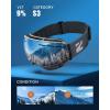 ZIONOR X Ski Goggles – OTG Snowboard Goggles Detachable Lens for Men Women Adult(B5-vlt 9% Greyframe Silverlens)