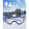 ZIONOR X Ski Snowboard Snow Goggles Replacement Lenses(L2-x Clear Lens Vlt 94%)