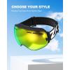 ZIONOR X Ski Snowboard Snow Goggles Replacement Lenses(L2-x Mirror Gold Lens Vlt 7%)