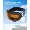 ZIONOR X Ski Snowboard Snow Goggles Replacement Lenses(X Clear Orange Lens Vlt 78%)