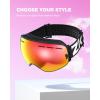 ZIONOR X Ski Snowboard Snow Goggles Replacement Lenses(X Mirror Red Lens Vlt 21%)