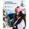 ZIONOR X11 Ski Goggles with 4 Lens, Magnetic Cylindrical Snow Snowboard Goggles with Case, Anti Fog OTG for Men Women Adult