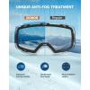 ZIONOR X4 Ski Goggles Magnetic Lens – Snowboard Goggles for Men Women Adult – Snow Goggles Anti-fog UV Protection(A2-vlt 11% Blue Frame Revo Blue Lens)