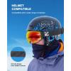 ZIONOR X4 Ski Goggles Magnetic Lens – Snowboard Goggles for Men Women Adult – Snow Goggles Anti-fog UV Protection(A4-vlt 15.6% Black Frame Revo Red Lens)