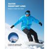 ZIONOR X4 Ski Goggles Magnetic Lens – Snowboard Goggles for Men Women Adult – Snow Goggles Anti-fog UV Protection(A5-vlt 11% Light Blue Frame Revo Blue Lens)