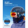 ZIONOR X4 Ski Goggles Magnetic Lens – Snowboard Goggles for Men Women Adult – Snow Goggles Anti-fog UV Protection(A6-vlt 15.6% Light White Frame Revo Red Lens)