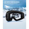 ZIONOR X7 Ski Snowboard Snow Goggles for Men Women Anti-fog UV Protection Spherical Dual Lens Design