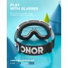 ZIONOR XMINI Kids Ski Goggles – Snowboard Snow Goggles for Boys Girls Youth(A1-white Frame Grey Revo Blue Lens Vlt 23%)