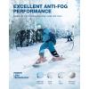 ZIONOR XMINI Kids Ski Goggles – Snowboard Snow Goggles for Boys Girls Youth(A1-white Frame Grey Revo Blue Lens Vlt 23%)