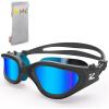 ZIONOR Kids Swim Goggles, G1MINI MIX Vibrant Colorblock Polarized No Leaking Anti Fog Kids Goggles(3-14)(K(black/Blue-blue))