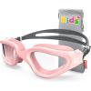 ZIONOR Kids Swim Goggles, G1MINI SE Anti-Fog Swimming Goggles for Kid Child 6-14(A0 Clear Lens – Pink)
