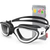 ZIONOR Kids Swim Goggles, G1MINI SE Anti-Fog Swimming Goggles for Kid Child 6-14(A2 (Clear Lens – Blackwhite))