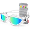 ZIONOR Kids Swim Goggles, G1MINI SE Anti-Fog Swimming Goggles for Kid Child 6-14(B2 (Gold Lens – Allclear))