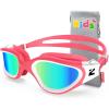 ZIONOR Kids Swim Goggles, G1MINI SE Anti-Fog Swimming Goggles for Kid Child 6-14(B8 (Pinkwhite-gold))