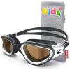 ZIONOR Kids Swim Goggles, G1MINI Ultra Photochromic Polarized Swimming Goggles Boys Girls(A8 (Silver  Polarized + Photochromic))