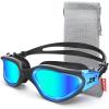 ZIONOR Swim Goggles, G1 MAX Polarized Anti-Fog Swimming Goggles for Men Women(A5 (Polarized + Mirror Gold))