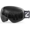 ZIONOR X Ski Goggles – OTG Snowboard Goggles Detachable Lens for Men Women Adult(A2-vlt 13% Blackframe Blacklens)