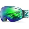ZIONOR X Ski Goggles – OTG Snowboard Goggles Detachable Lens for Men Women Adult(A8-vlt 14% Green Frame Green Lens)