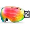 ZIONOR X Ski Goggles – OTG Snowboard Goggles Detachable Lens for Men Women Adult(B3-vlt 21% Whiteframe Greyrevoredlens)