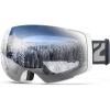ZIONOR X4 Ski Goggles Magnetic Lens – Snowboard Goggles for Men Women Adult – Snow Goggles Anti-fog UV Protection(A9-vlt 77% Light White Frame Clear Lens)